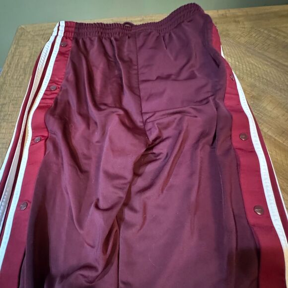 Adidas Originals Adibreak Burgundy Iconic Tear Away Side Snap Track Pants - Picture 11 of 12